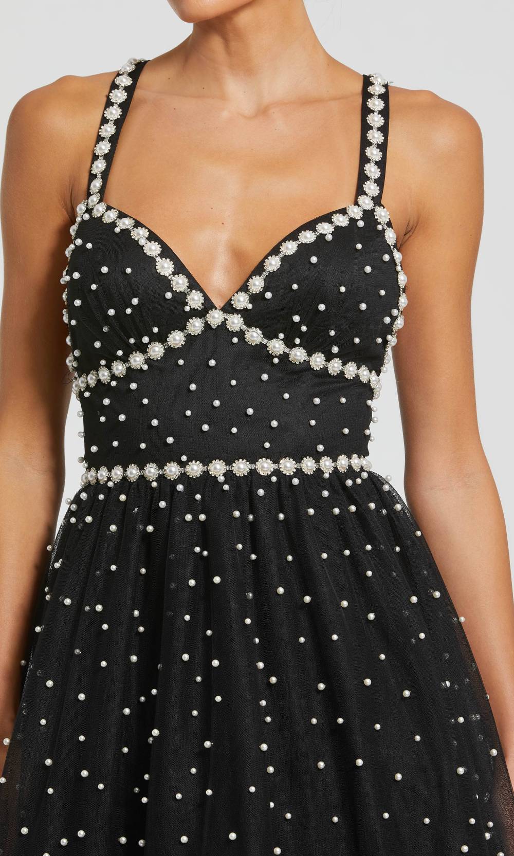 Mac Duggal 20747 Black Ivory