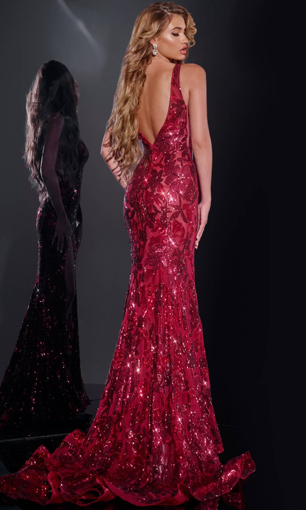 Jovani 40755 Burgundy