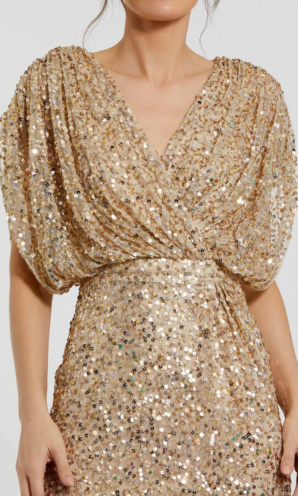 Mac Duggal 5640 Nude Gold