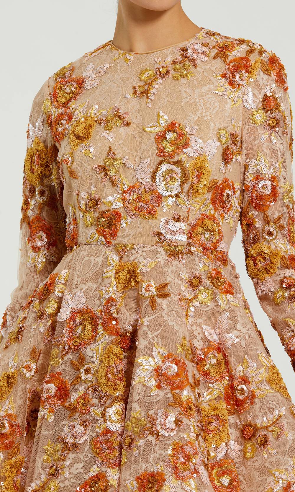 Mac Duggal 68783 Nude Multi