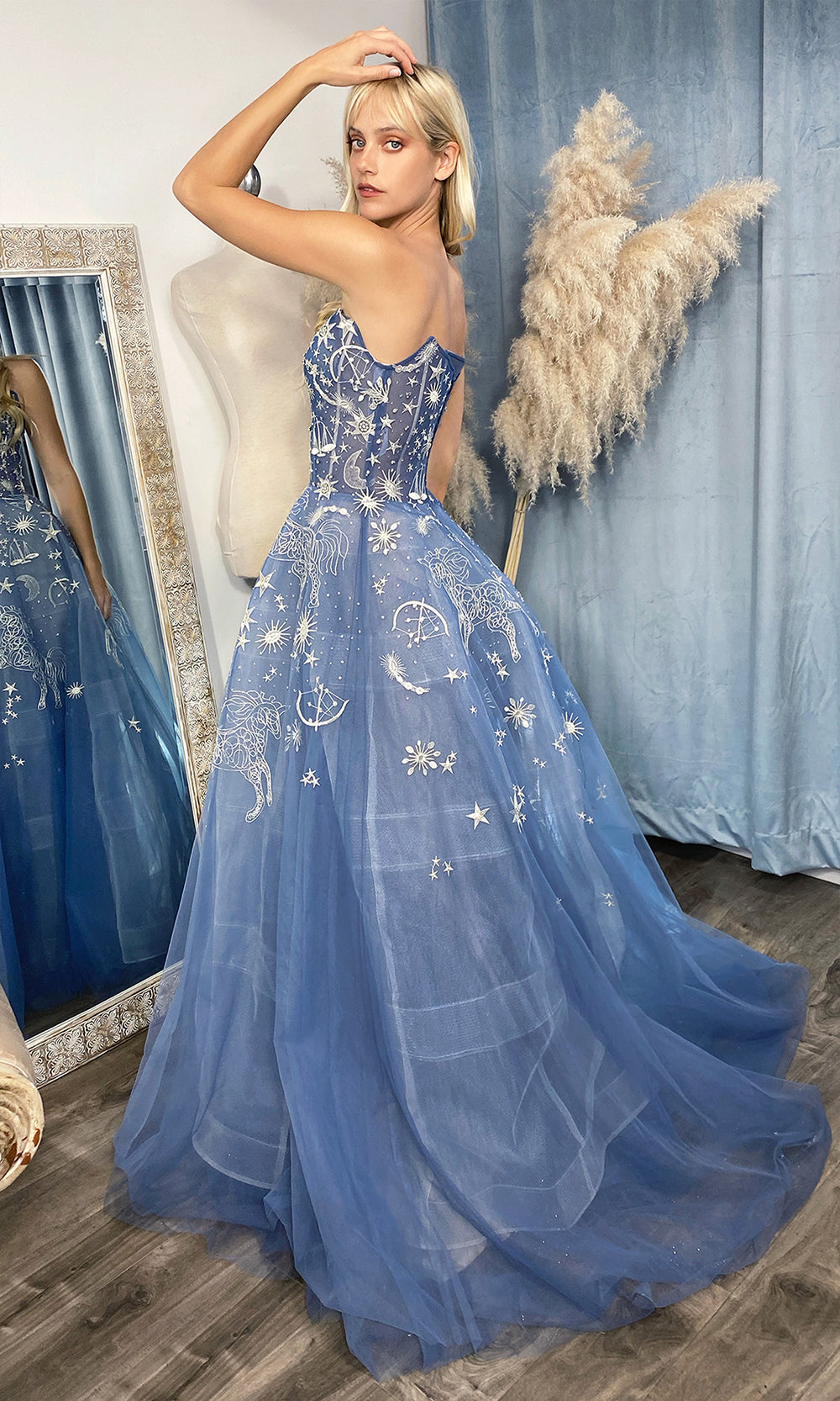 Andrea and Leo A0890 Dusty Blue