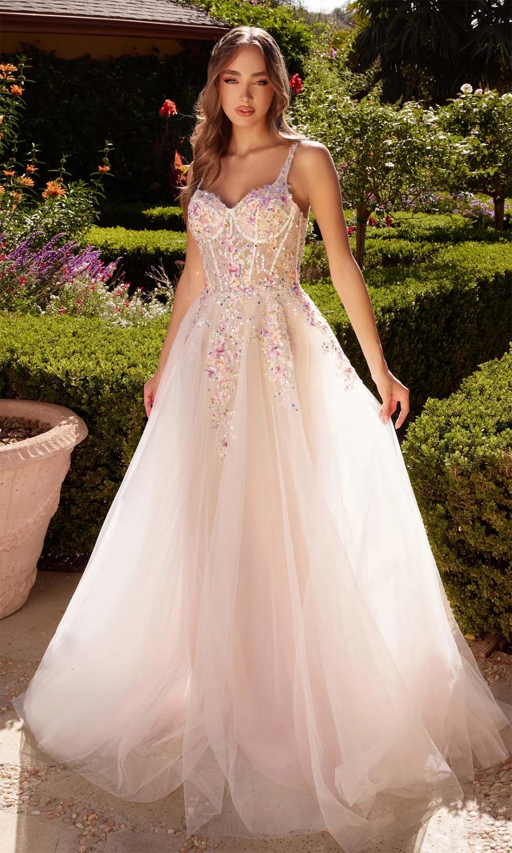 Andrea and Leo A1288 White/Flowers