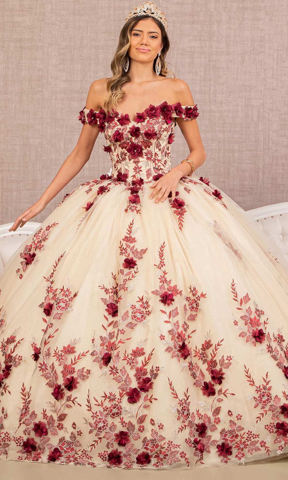 Elizabeth K GL3105 Burgundy Nude