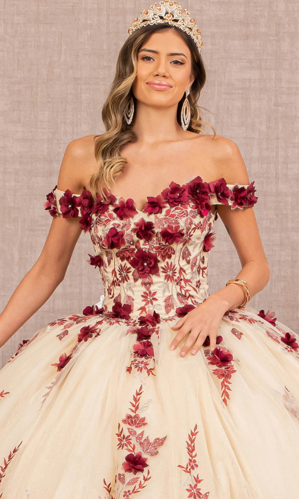 Elizabeth K GL3105 Burgundy Nude