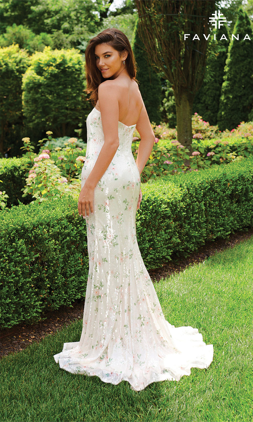 Faviana 11222 Ivory Floral