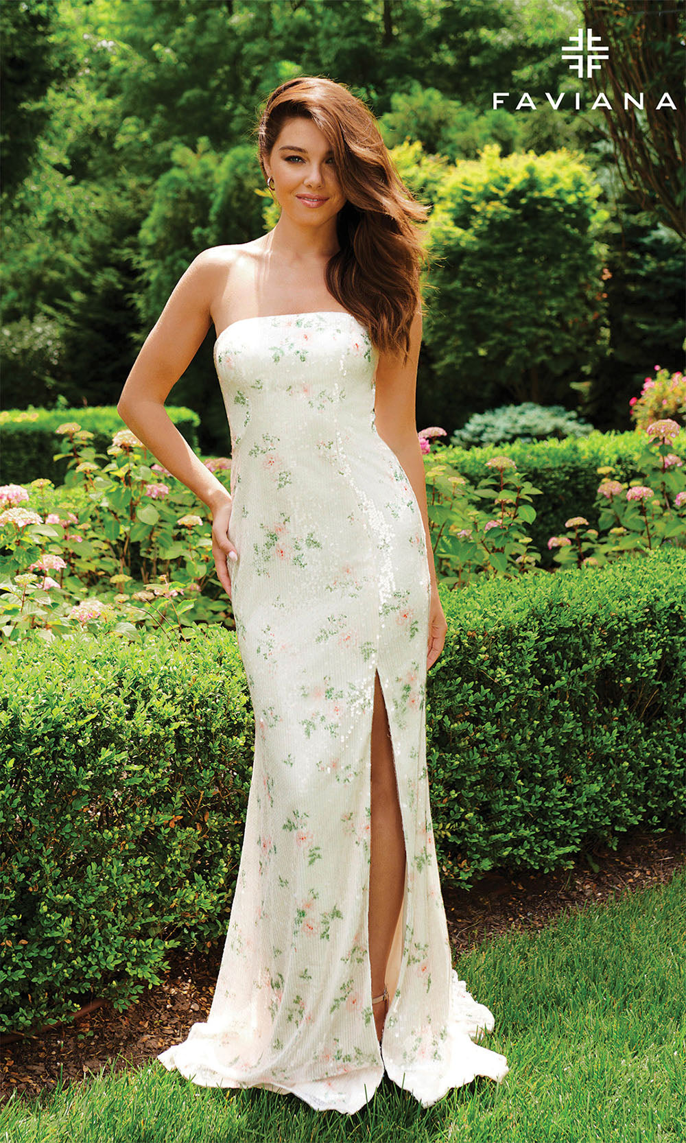 Faviana 11222 Ivory Floral