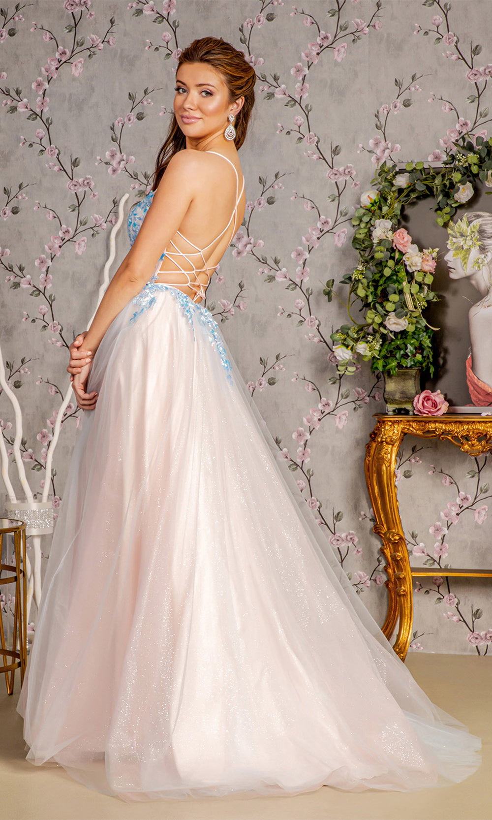 GLS by Gloria GL3251 Blue/Peach