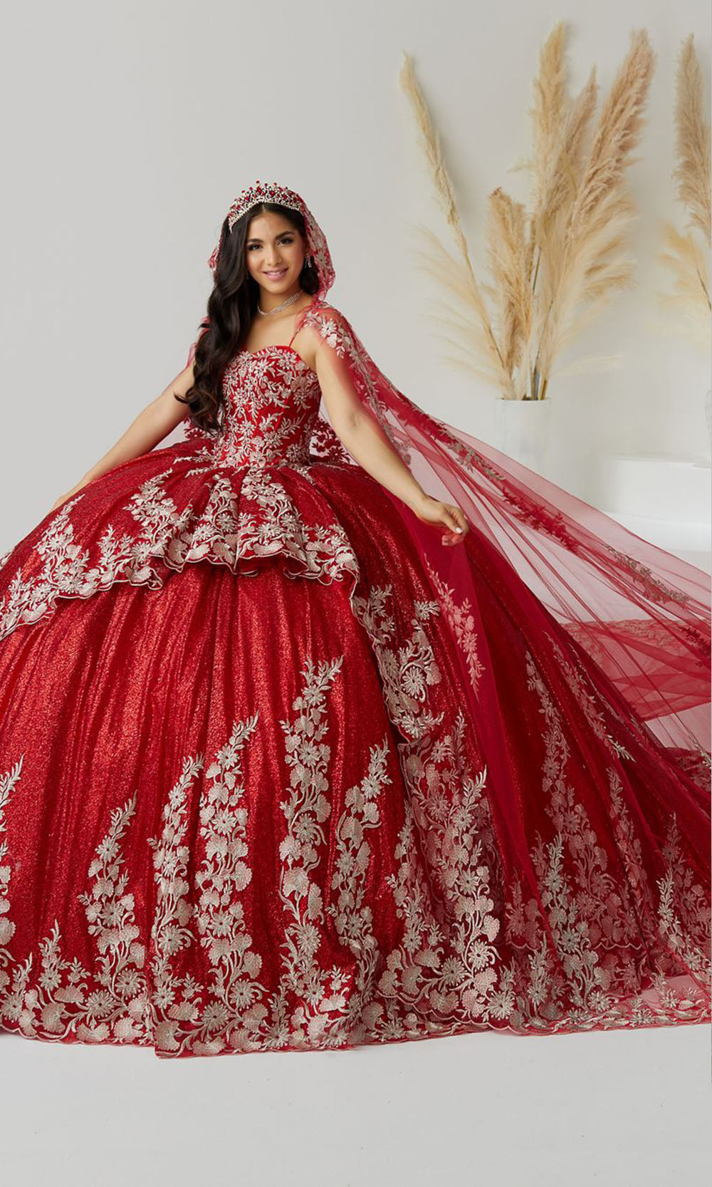 House of Wu 26020C Red/Silver