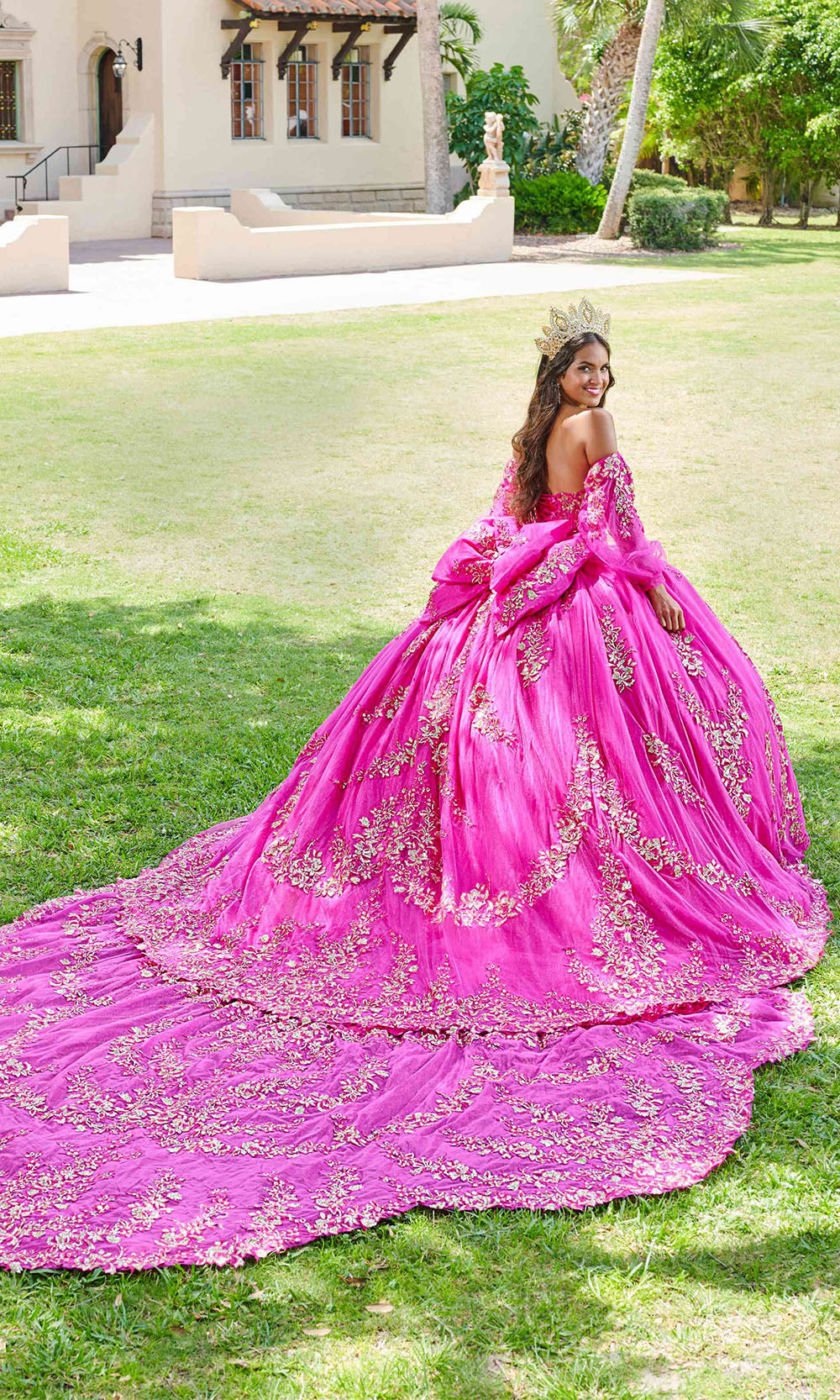 House of Wu 26075 Magenta/Gold