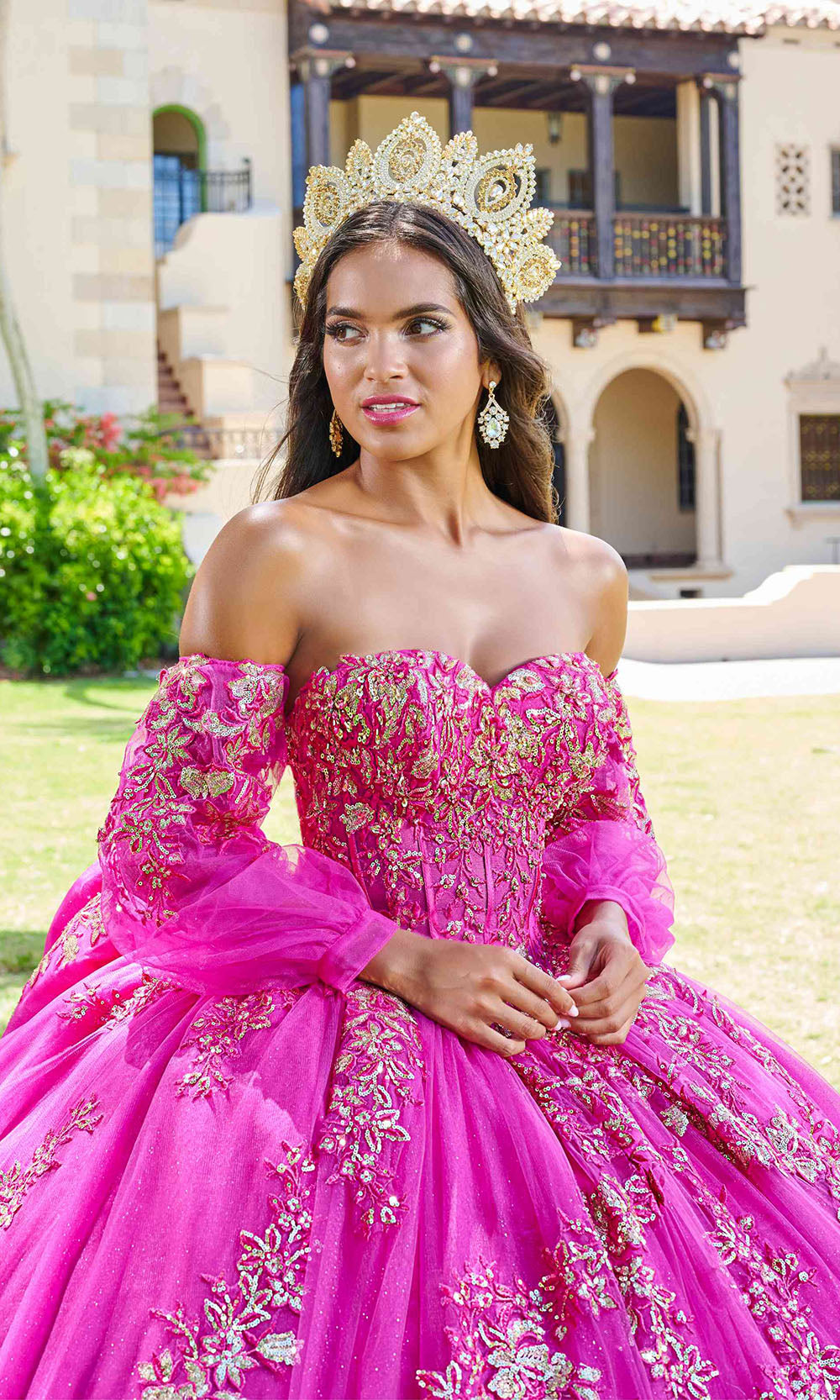 House of Wu 26075 Magenta/Gold