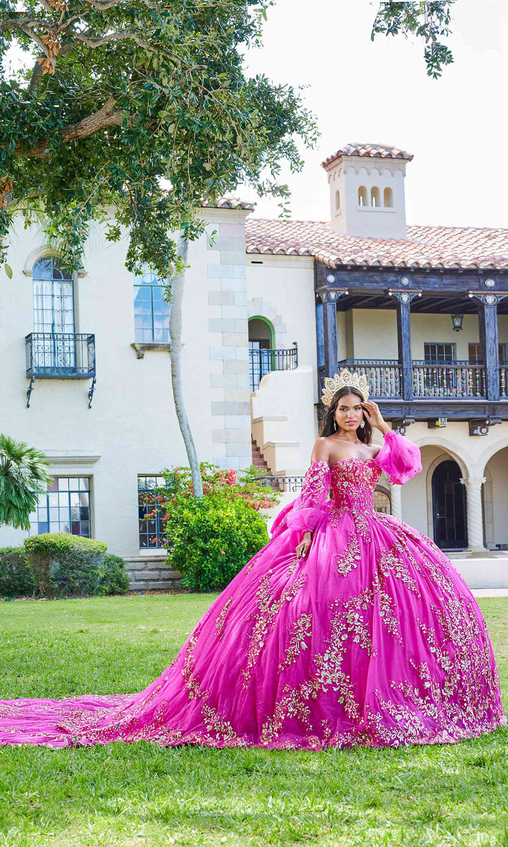 House of Wu 26075 Magenta/Gold