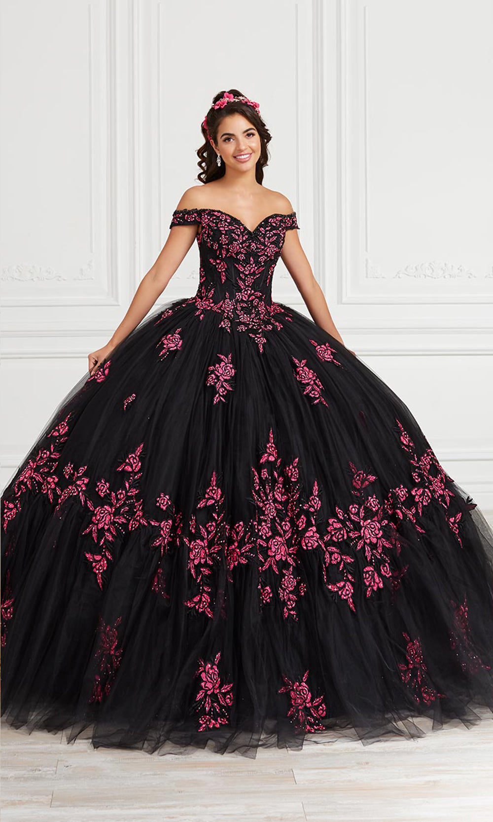 House of Wu 26973 Black/Fuchsia