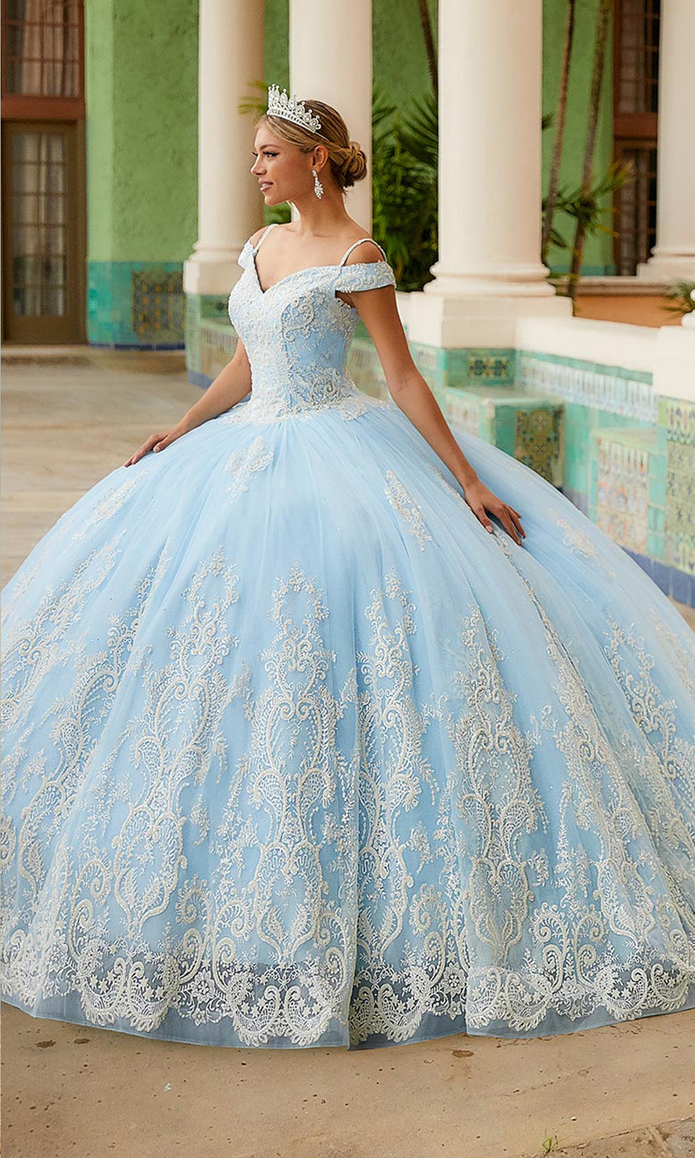 House of Wu 26980 Ivory/Sky