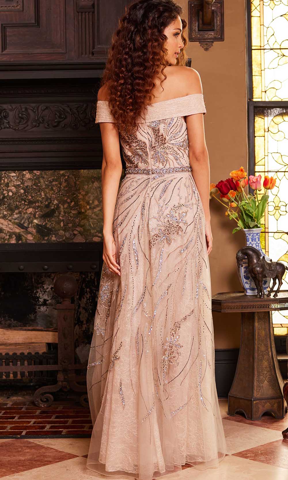 Jovani 24055 Champagne Back