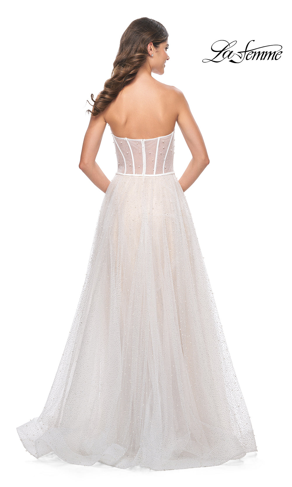 La Femme 32149 White/Nude