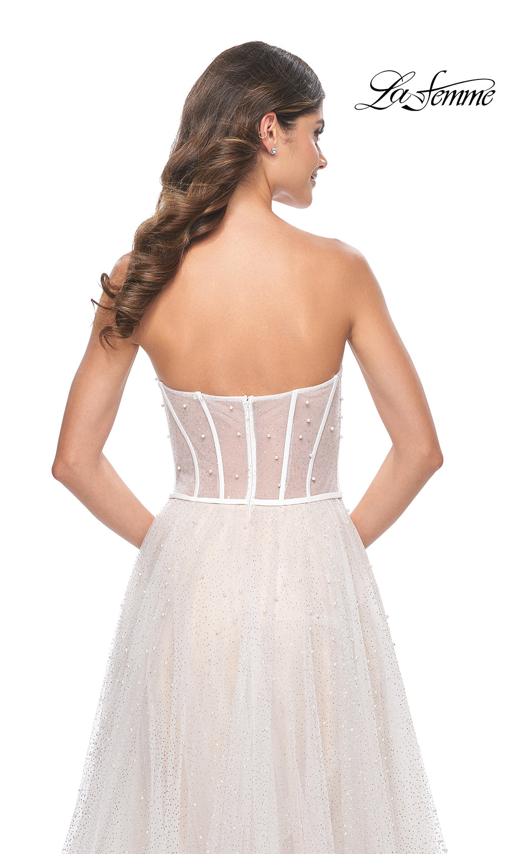 La Femme 32149 White/Nude