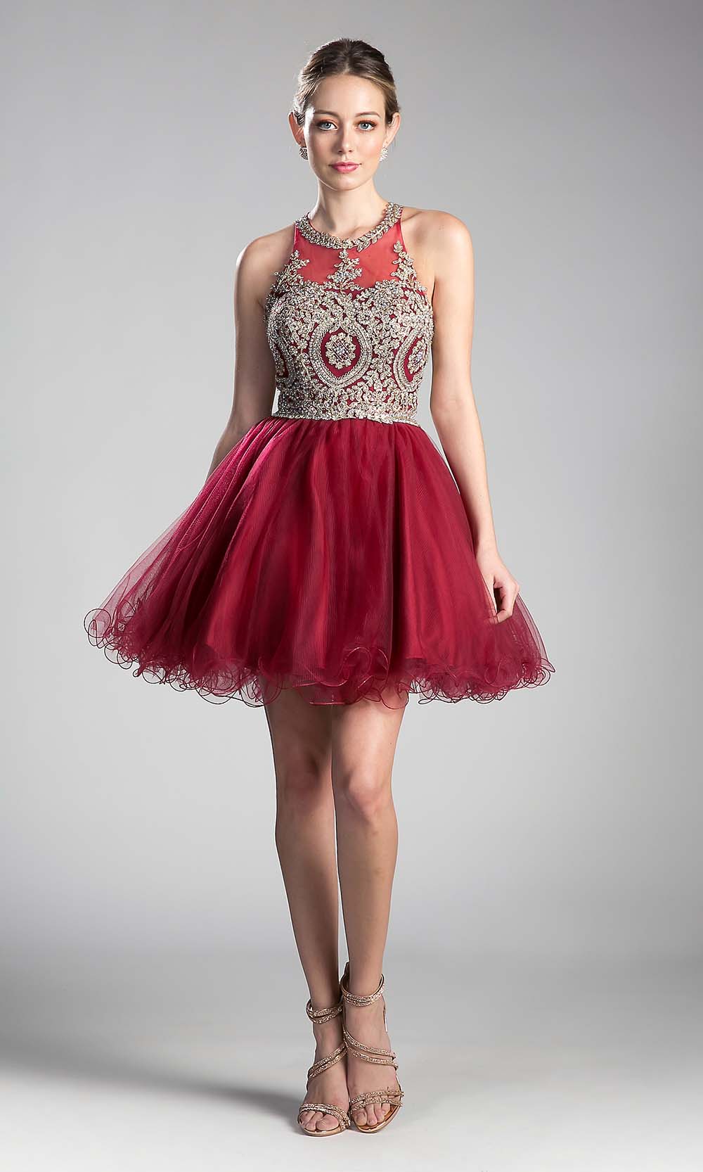 Ladivine UJ0119 Burgundy/Gold