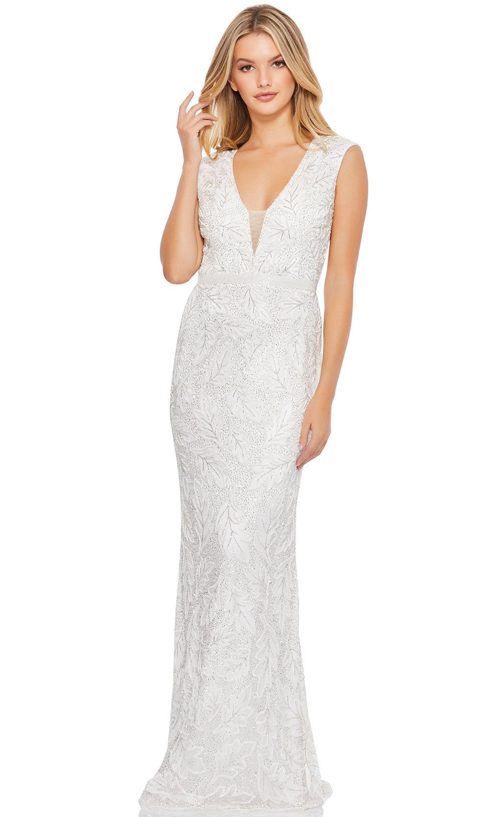 Mac duggal clearance white gown