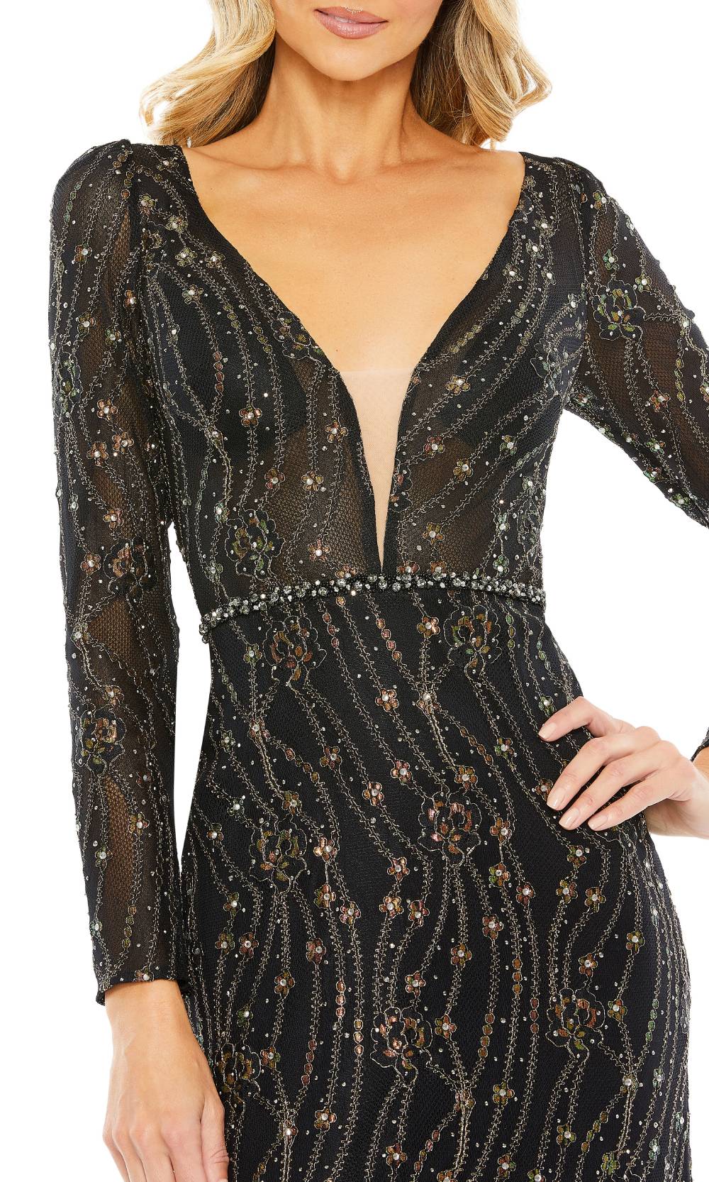 Mac Duggal 11159 Black Multi