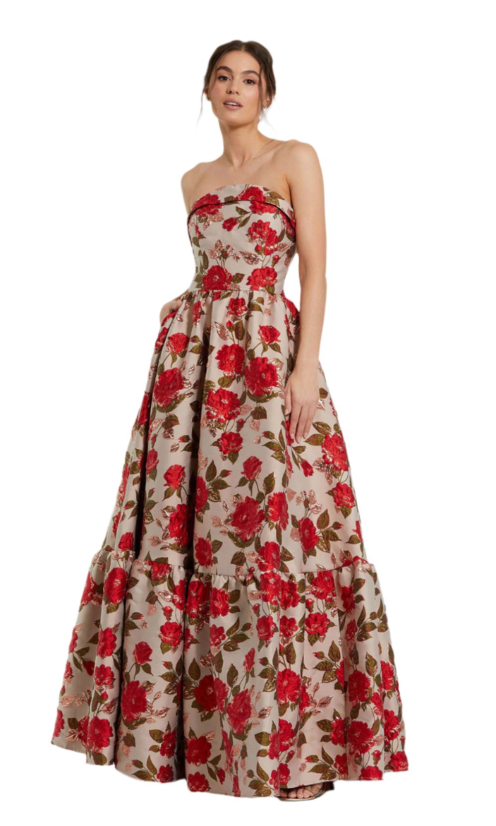 Mac Duggal 11827 White Multi