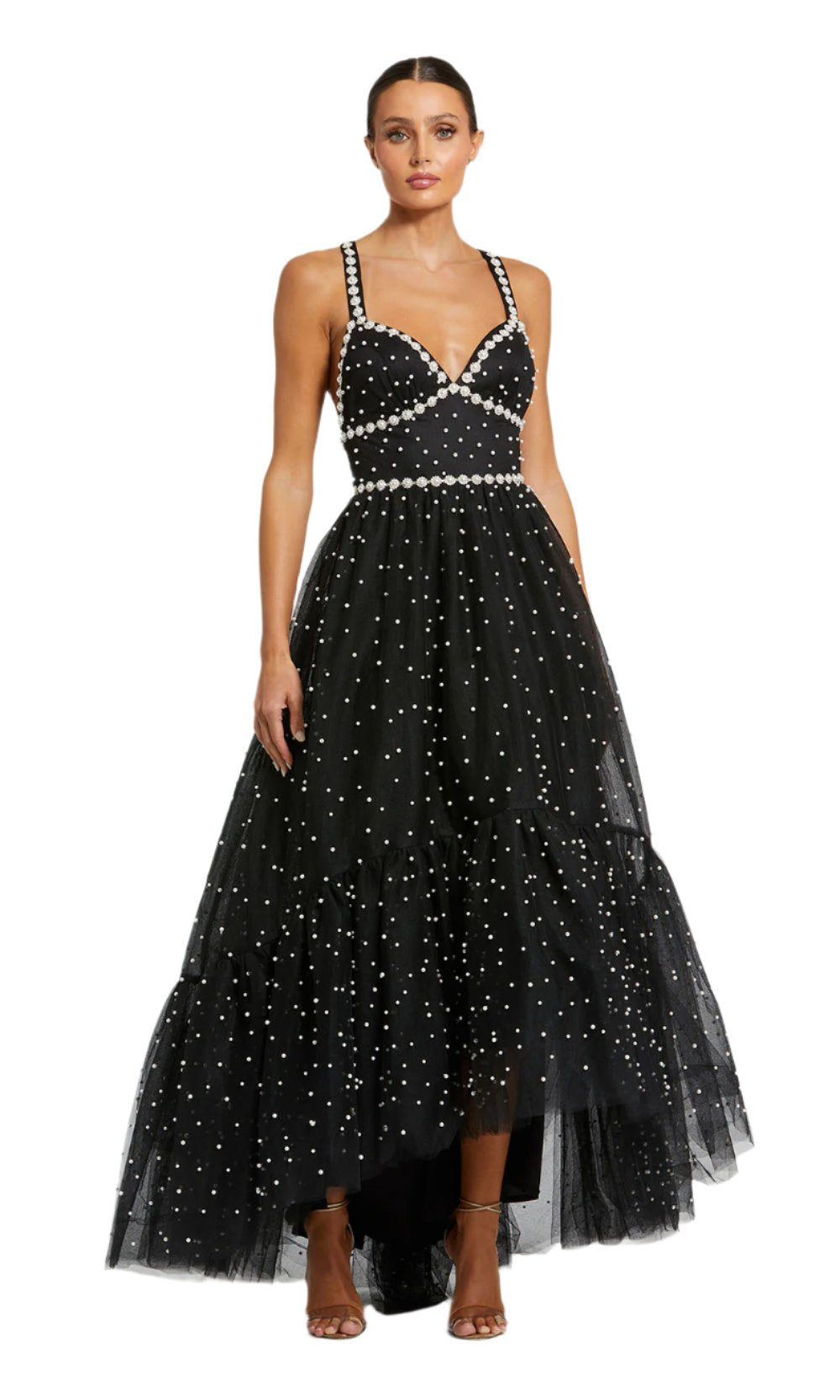 Mac Duggal 20747 Black Ivory