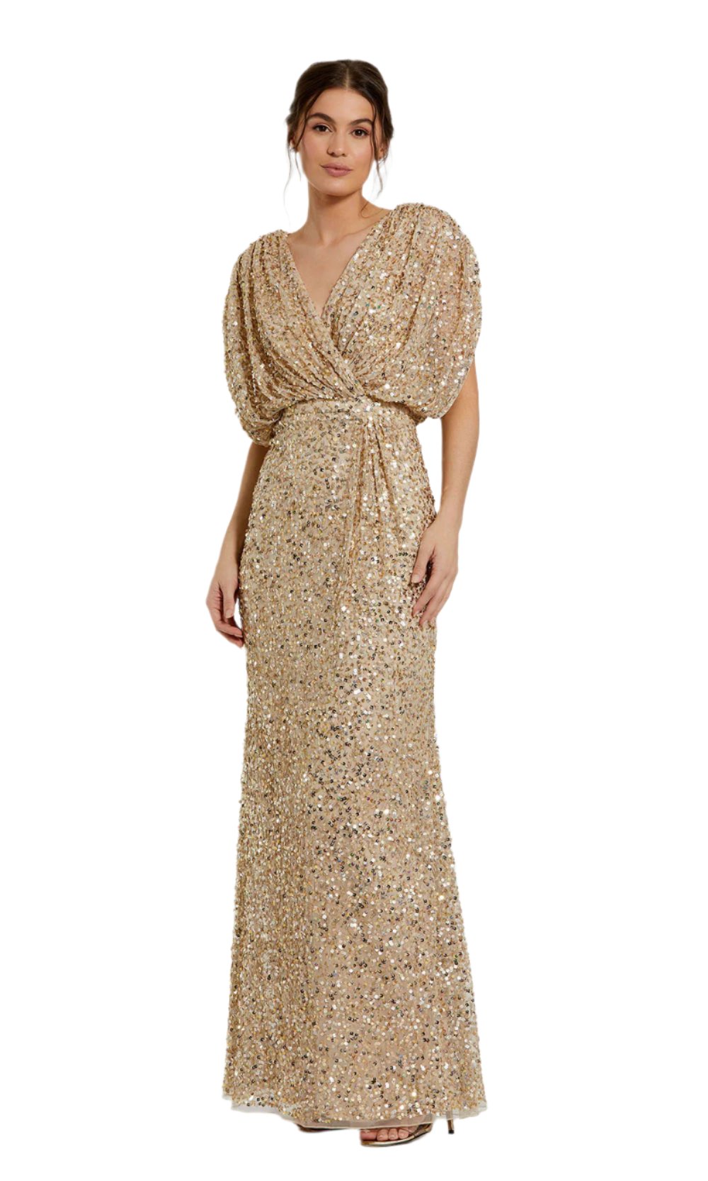 Mac Duggal 5640 Nude Gold