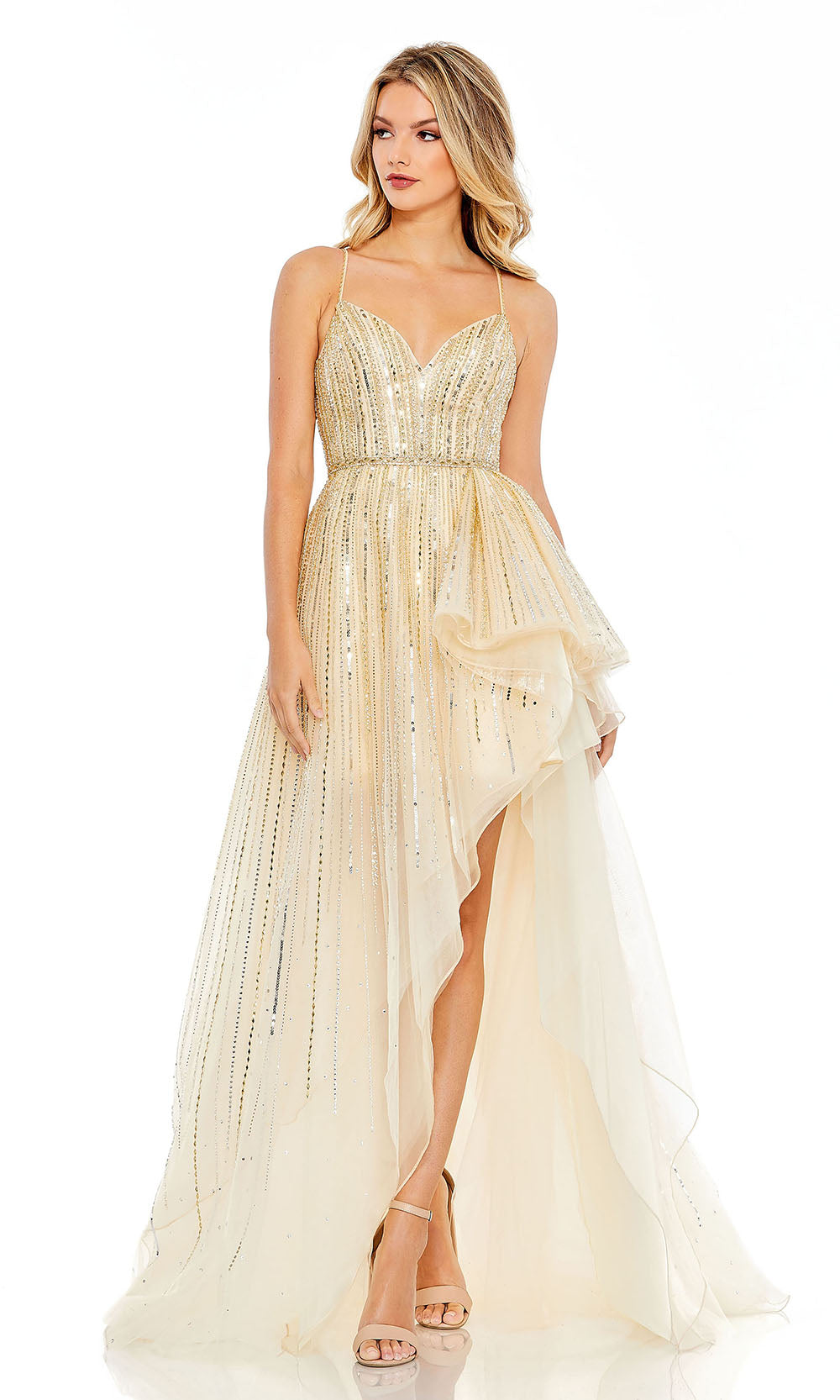 Mac Duggal 70124 Gold Silver