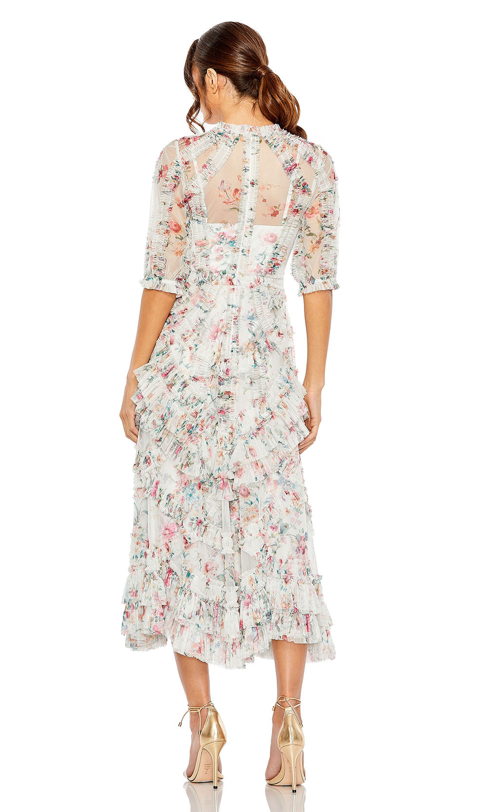 Mac Duggal 80111 Ecru Multi