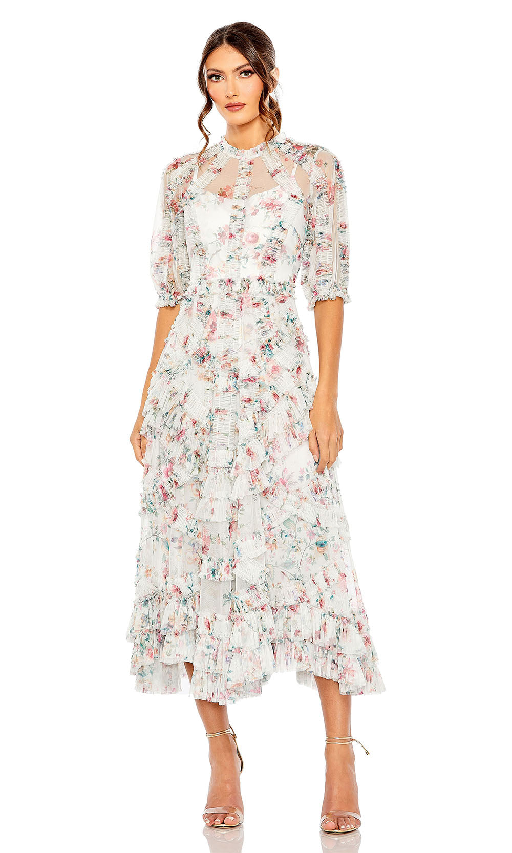 Mac Duggal 80111 Ecru Multi