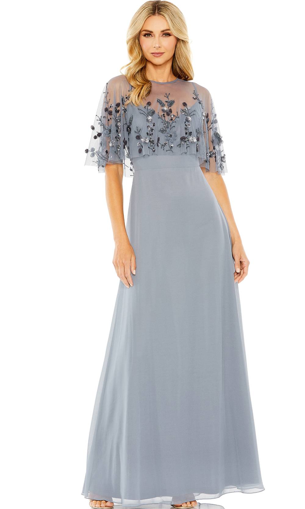 Mac Duggal 9229 Slate Blue