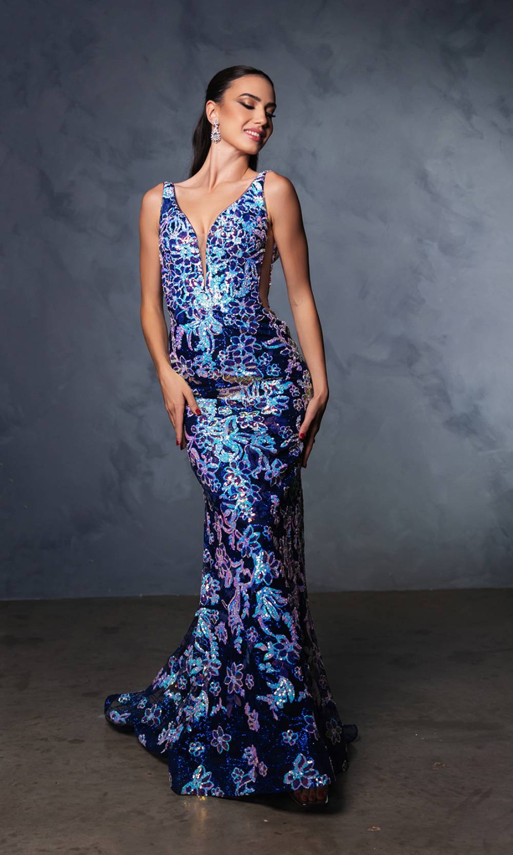 May Queen RQ8140 Navy Multi