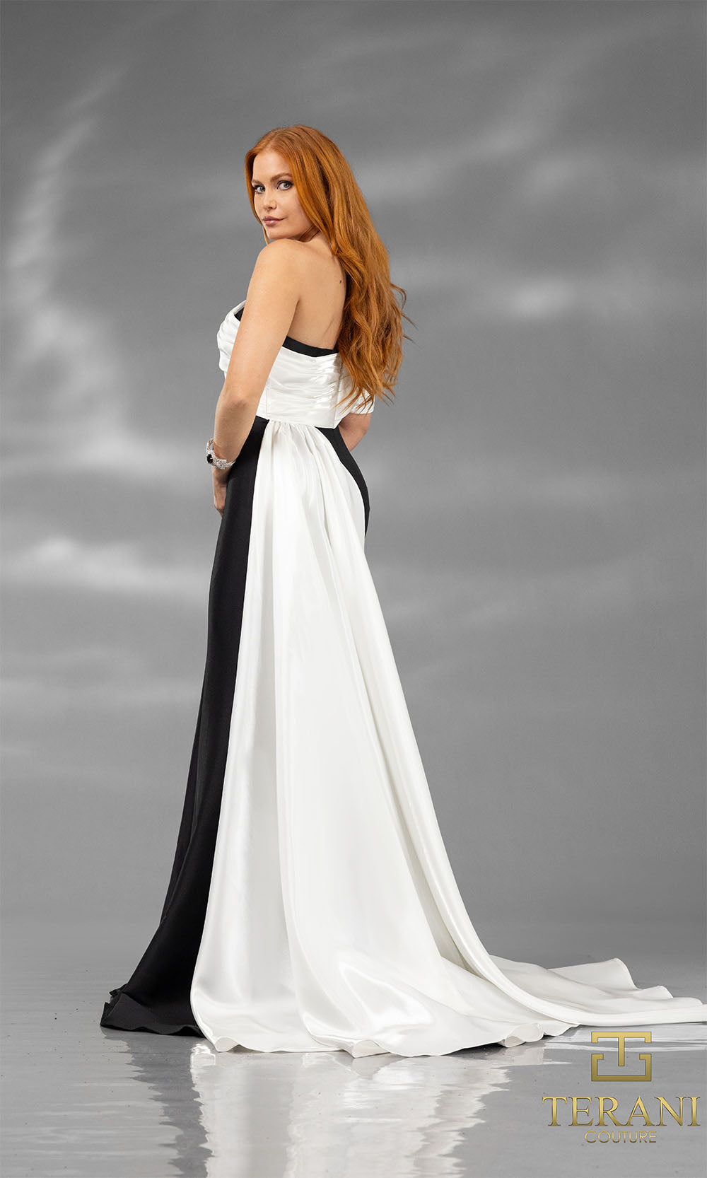 Terani Couture 251E4205 Black White