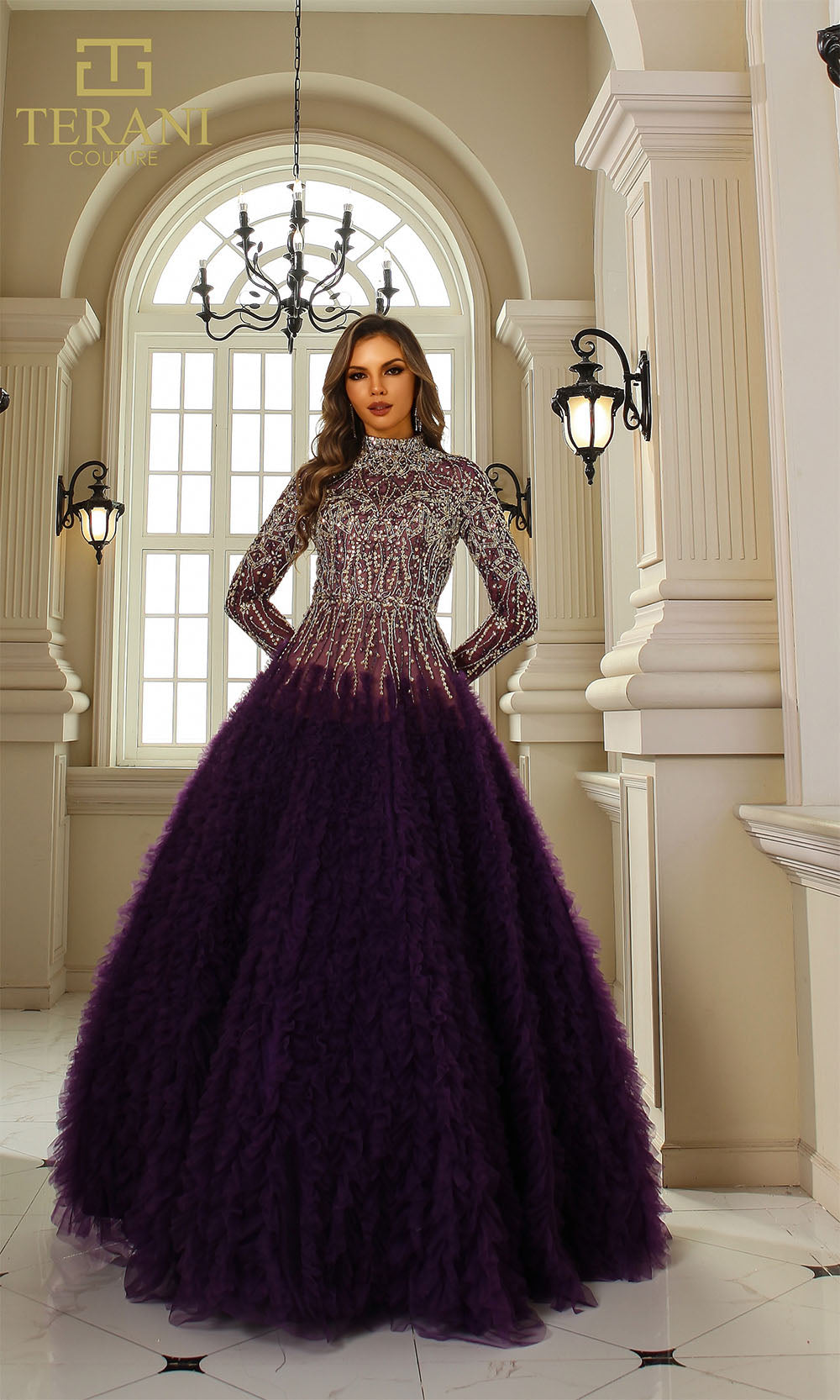 Terani Couture 251GL4318 Amethyst Nude