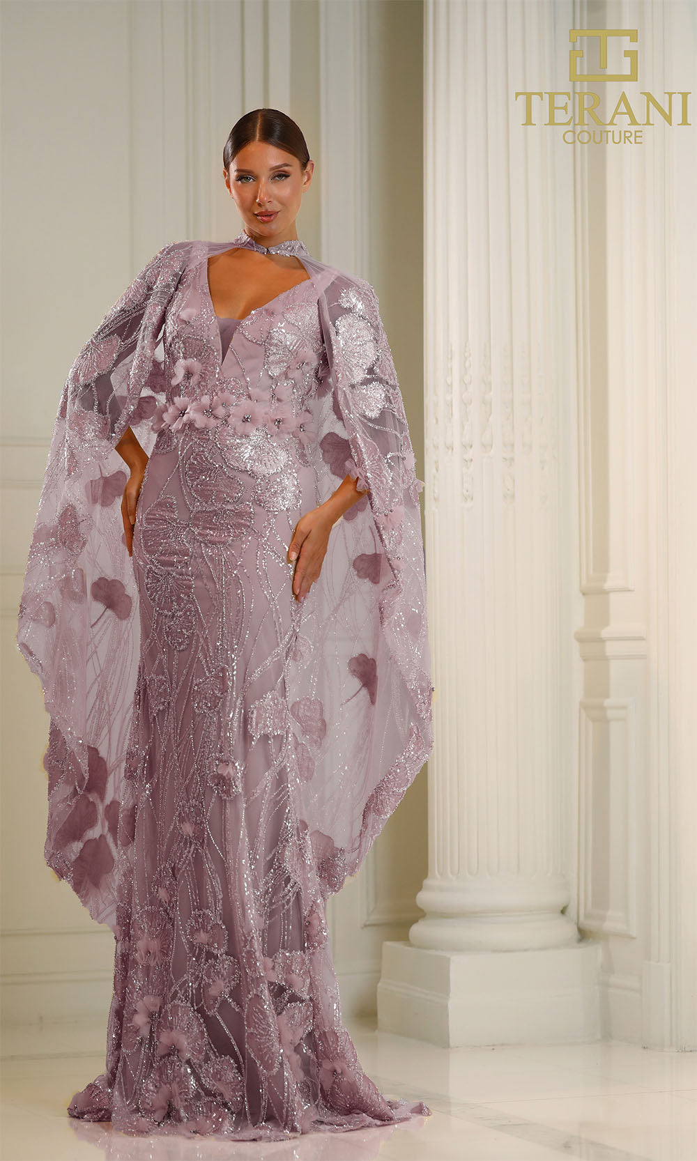 Terani Couture 251M4326 Mauve