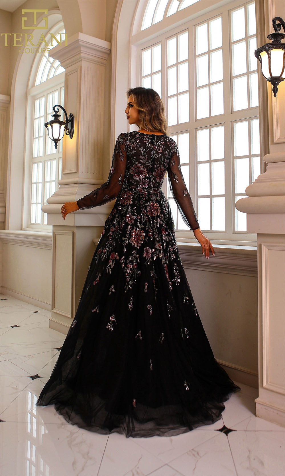 Terani Couture 251M4408 Black Multi