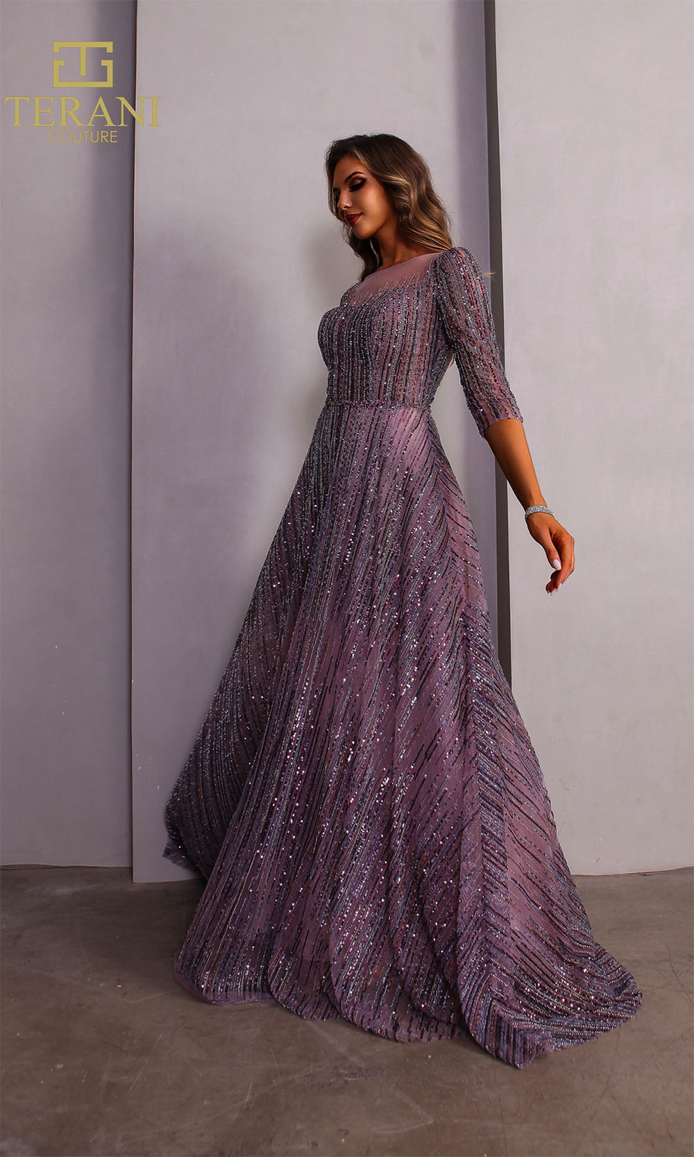 Terani Couture 251M4409 Mauve