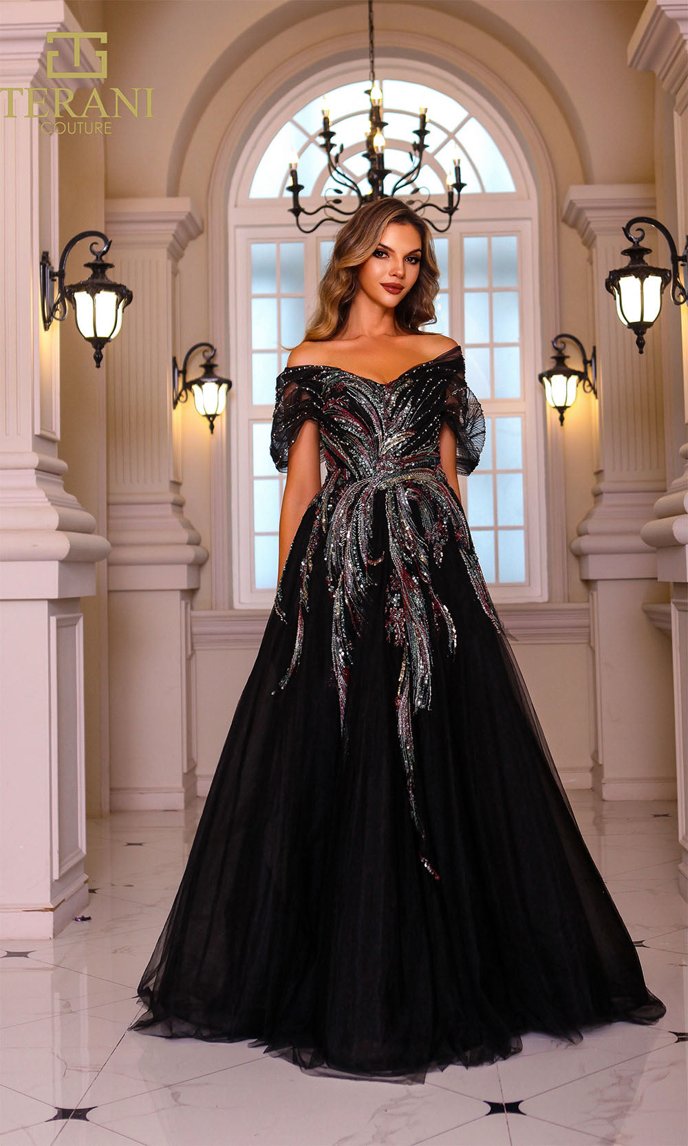 Terani Couture 251M4411 Black Multi