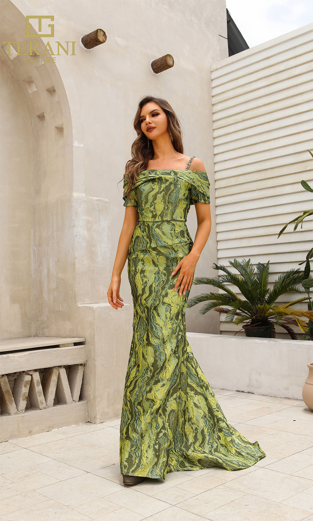 Terani Couture 251M4434 Green