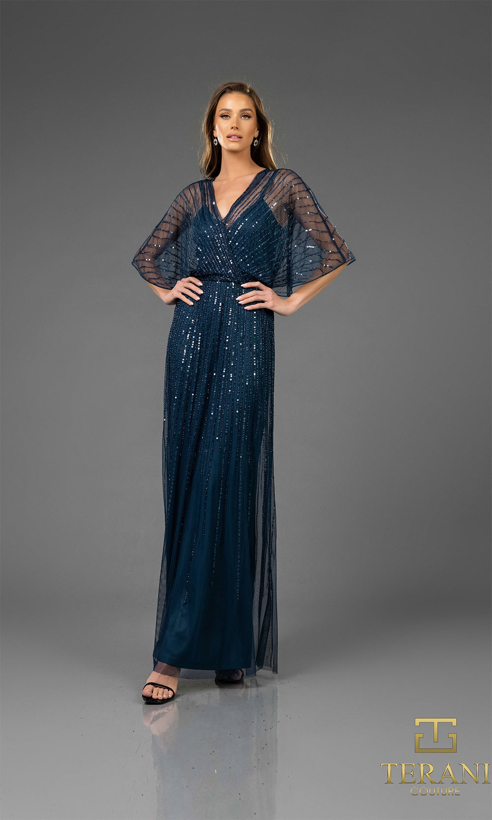 Terani Couture 251M4613 Petrol