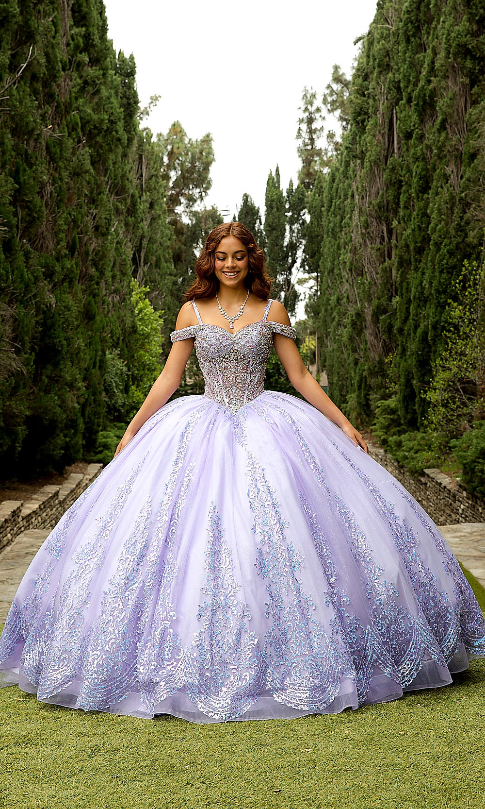 Bella Princess PQ1077 Lilac Quinceanera Ball Gown Dress