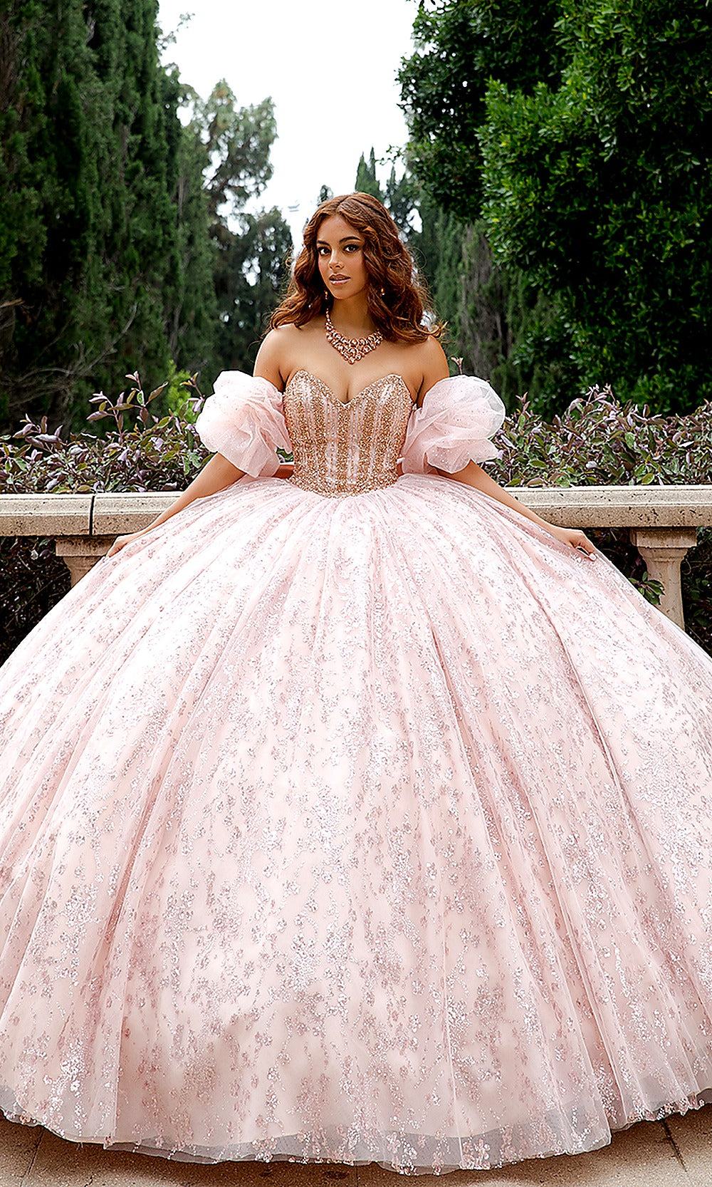 Bella Princess PQ1080 Blush Pink Quinceanera Ball Gown Dress