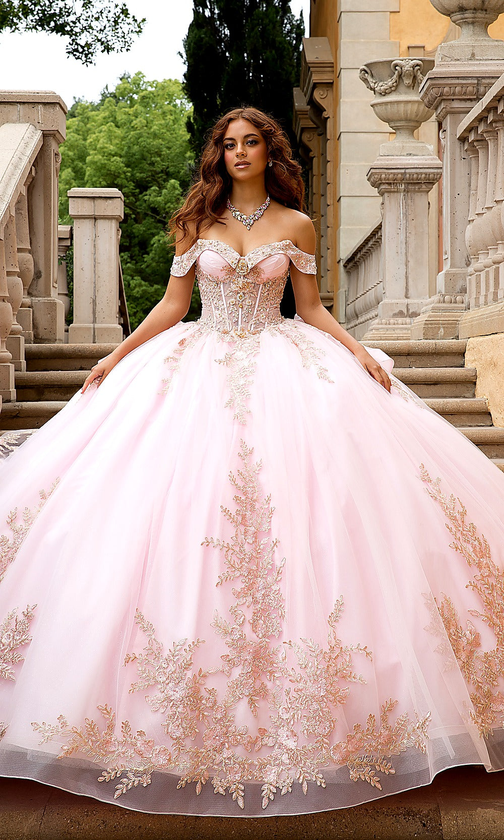 Bella Princess PQ1082 Blush Pink Quinceanera Ball Gown Dress