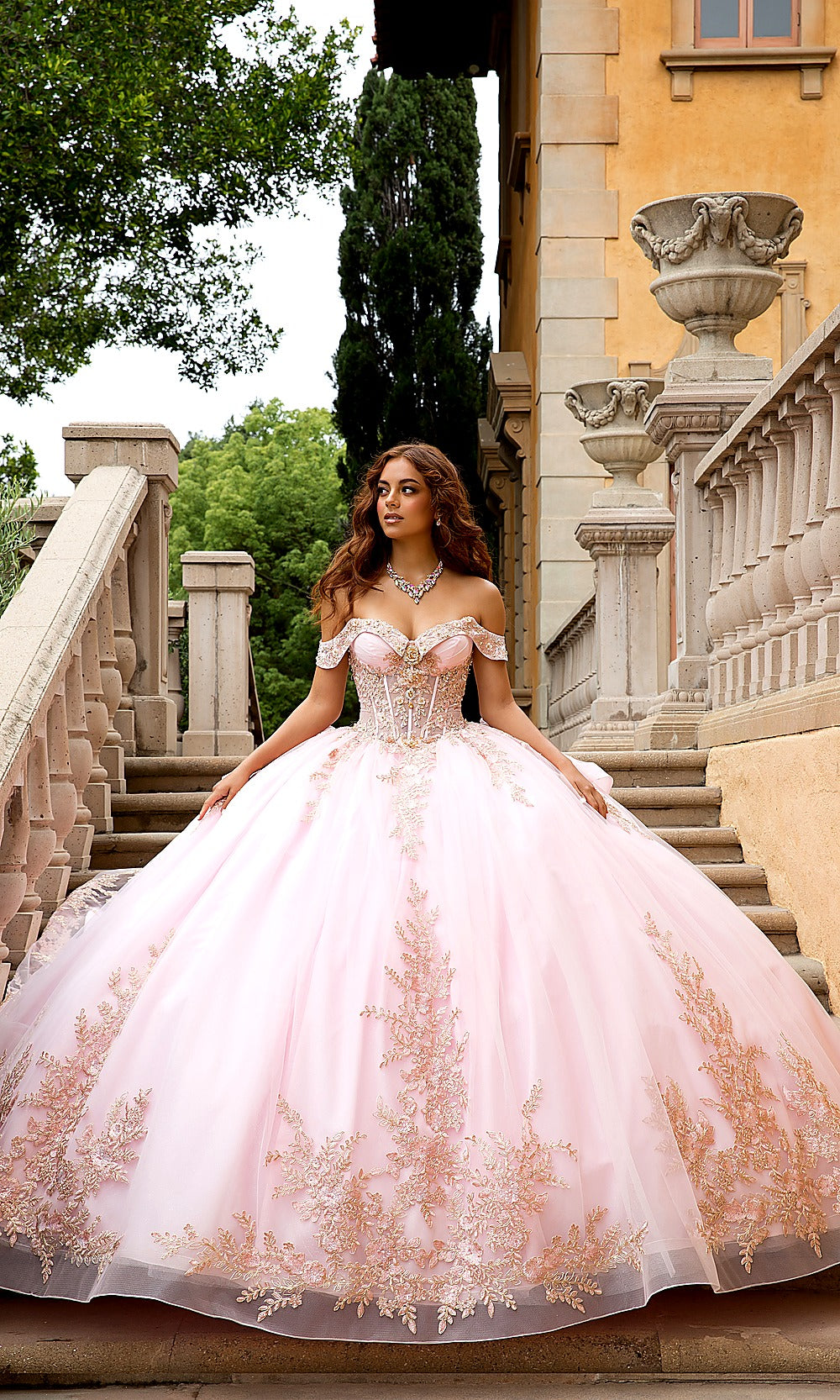 Bella Princess PQ1082 Blush Pink Quinceanera Ball Gown Dress