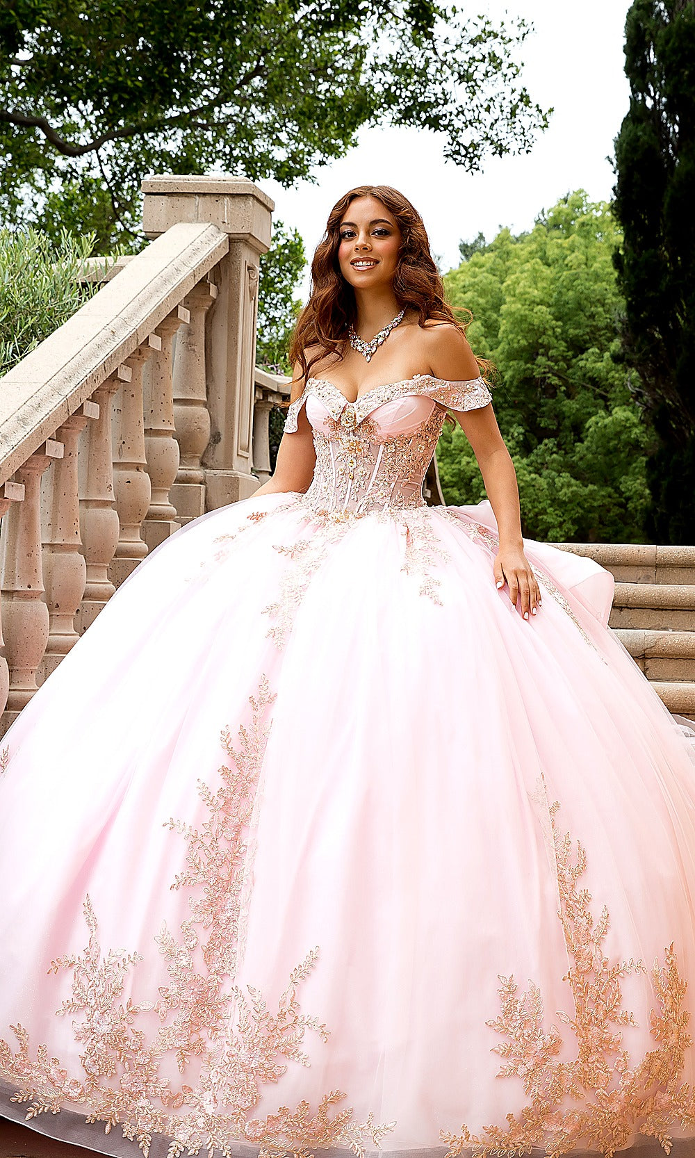 Bella Princess PQ1082 Blush Pink Quinceanera Ball Gown Dress