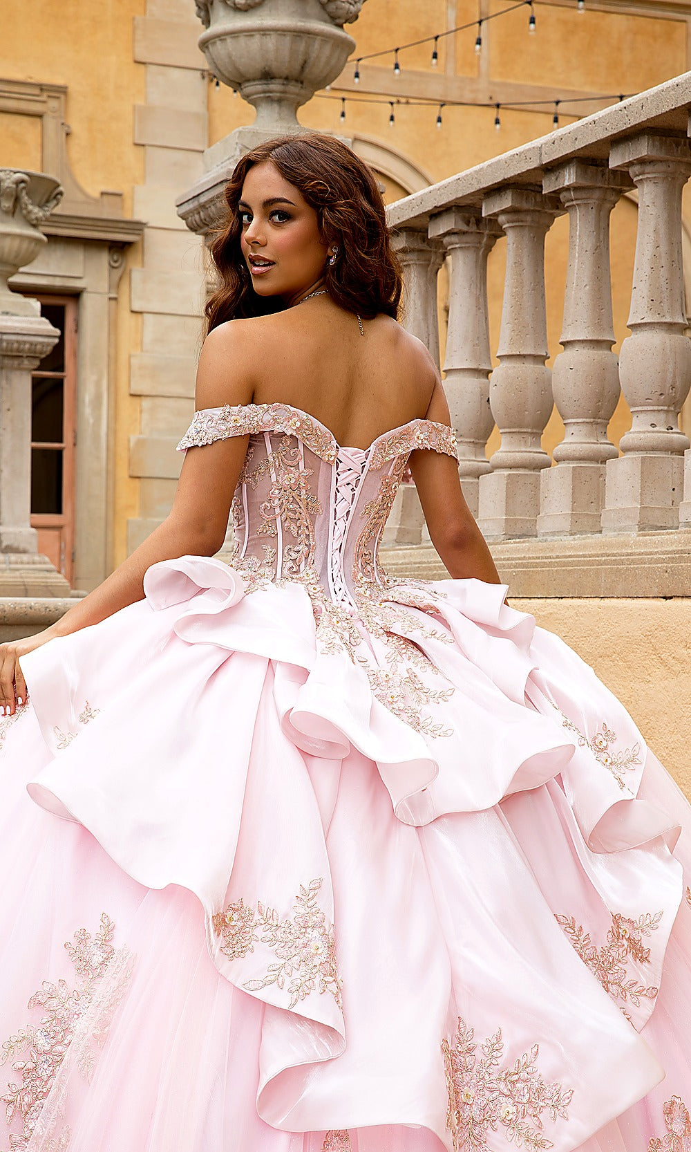 Bella Princess PQ1082 Blush Pink Quinceanera Ball Gown Dress