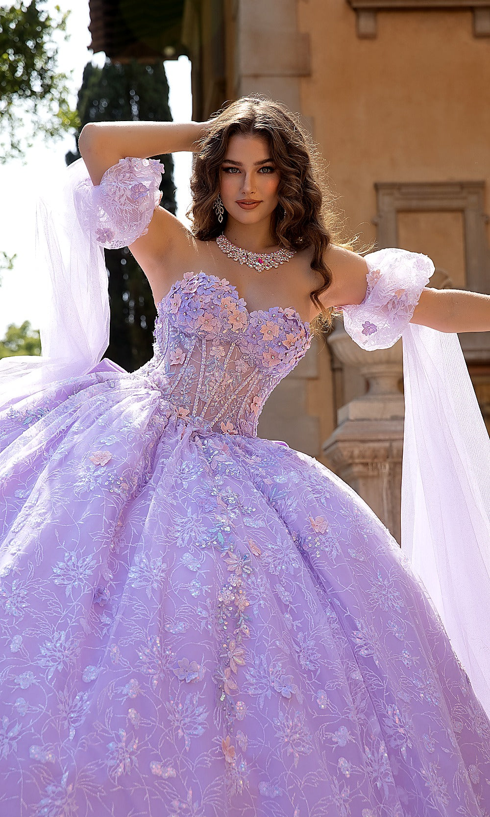 Bella Princess PQ1084 Lilac Purple Quinceanera Ball Gown Dress