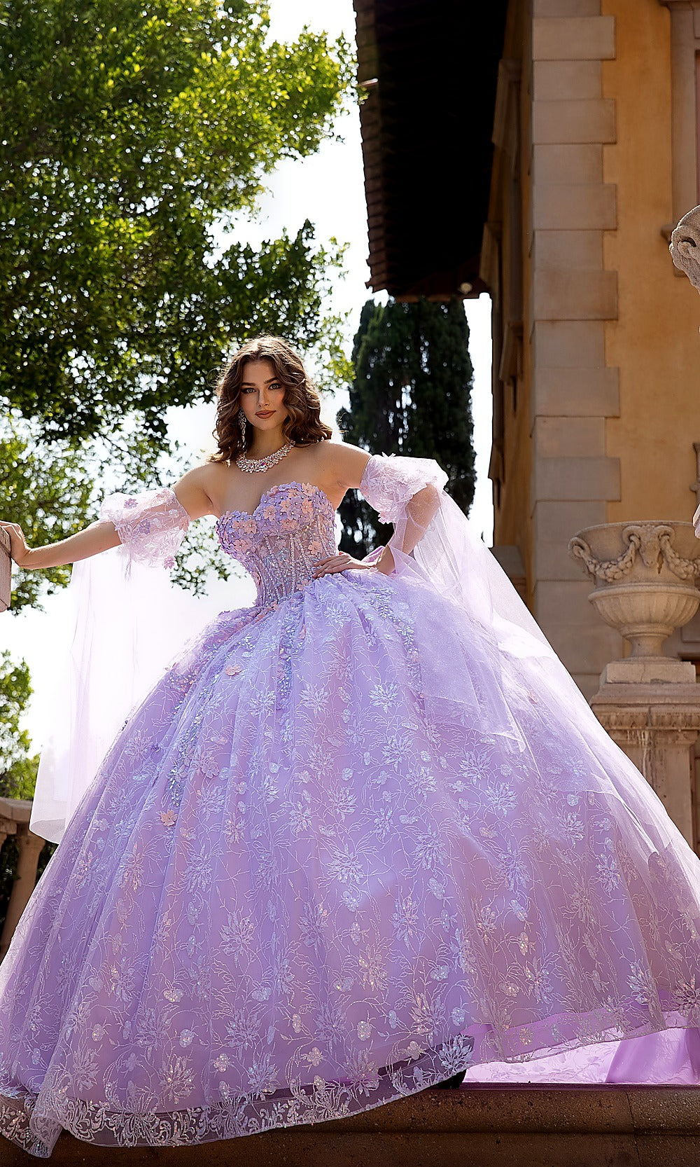 Bella Princess PQ1084 Lilac Purple Quinceanera Ball Gown Dress