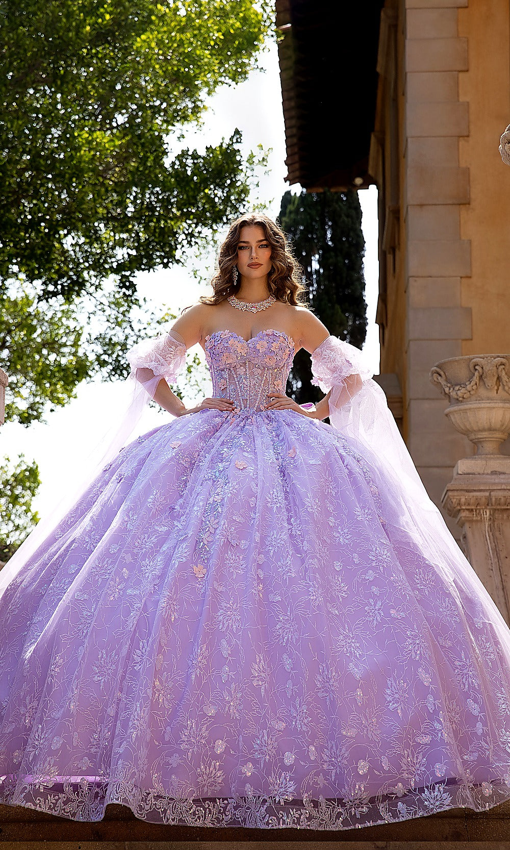 Bella Princess PQ1084 Lilac Purple Quinceanera Ball Gown Dress