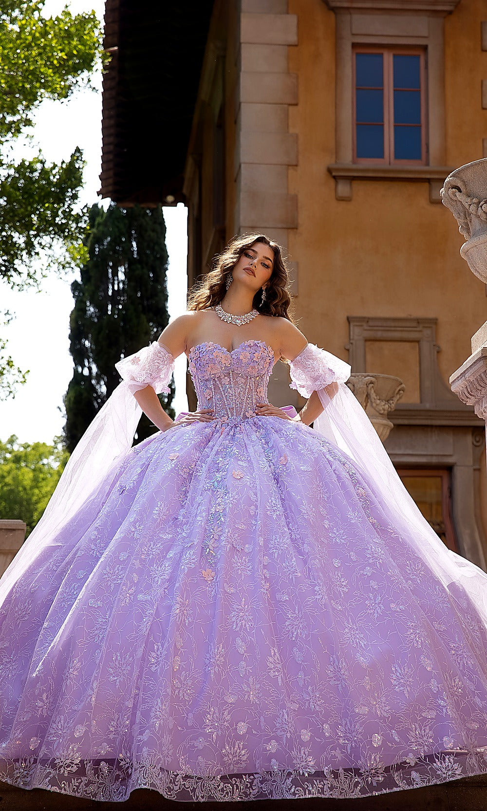 Bella Princess PQ1084 Lilac Purple Quinceanera Ball Gown Dress