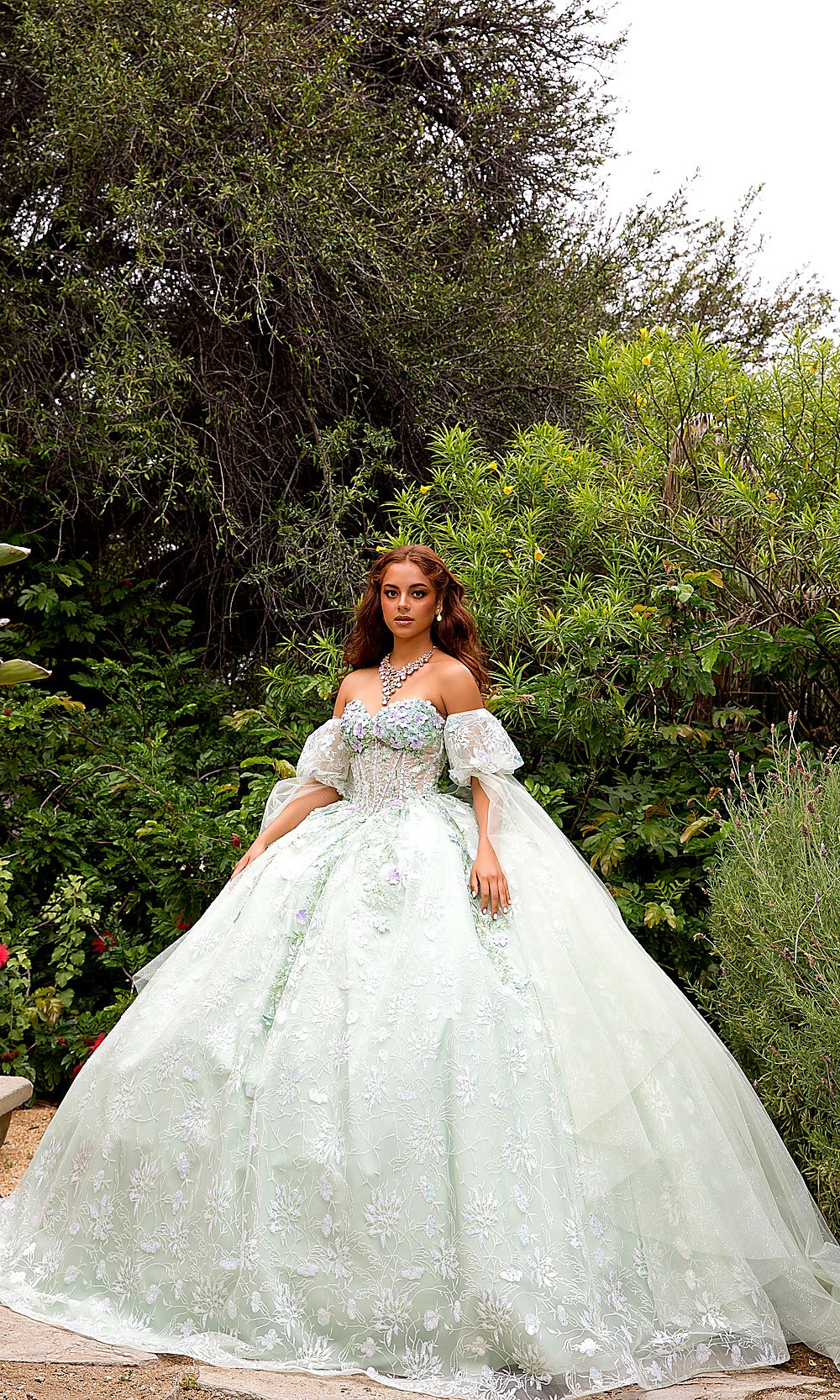 Bella Princess PQ1084 Sage Green Quinceanera Ball Gown Dress